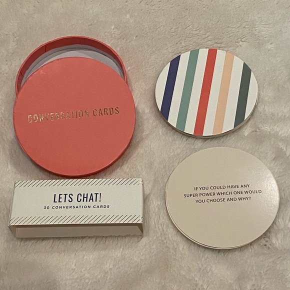 Love x June Round Boxed "Let's Chat!" 30 Conversation Cards Game NWT - Picture 5 of 5